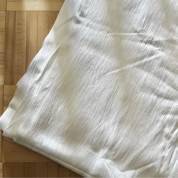 New 3 1/4 Yards Fabric Ivory Semi-Sheer Cotton - Picture 5 of 5